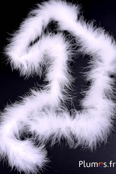 Boa en plumes de dinde - Ø 5 cm, 70 cm - blanc